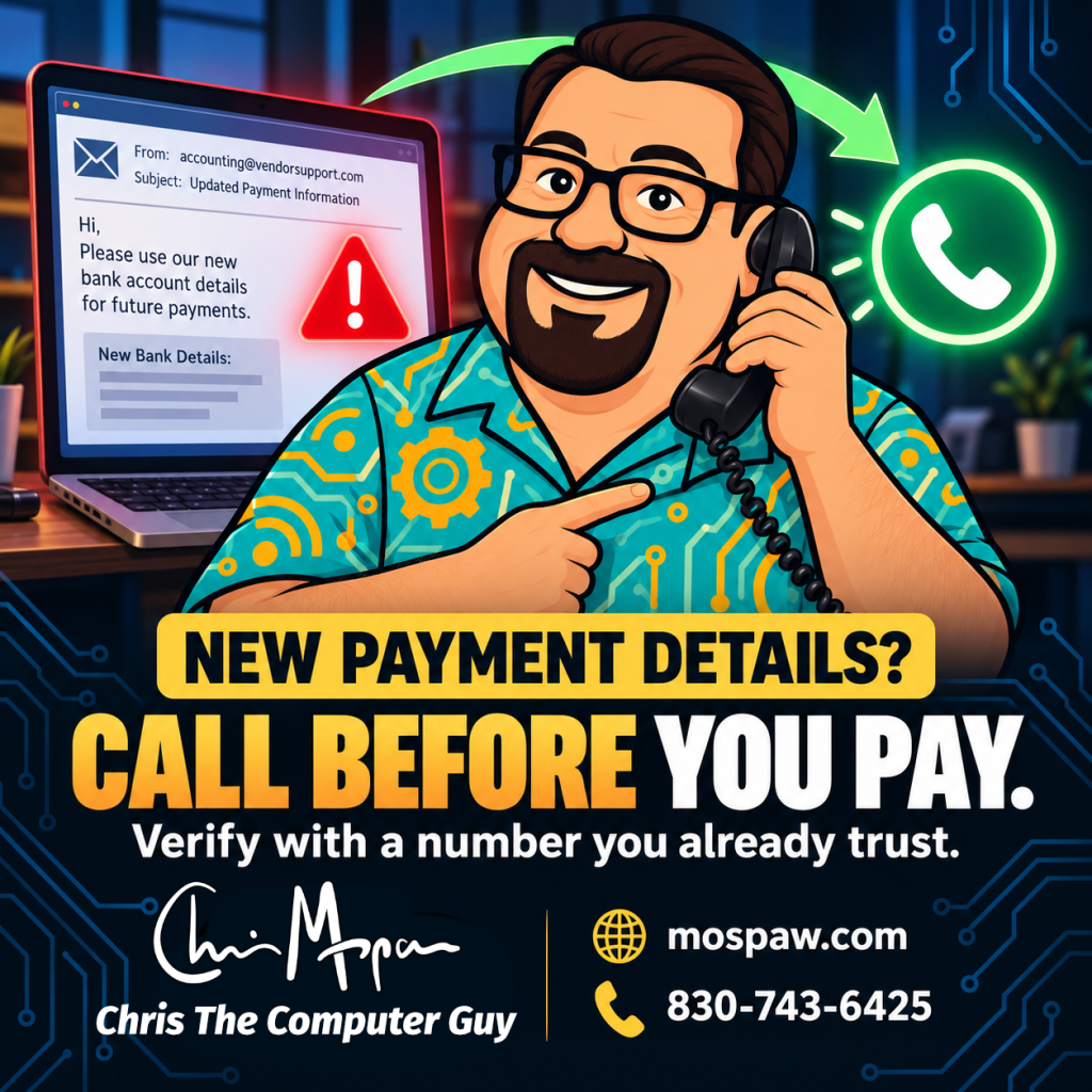 Did someone send new payment details? Call a verified number before you pay!