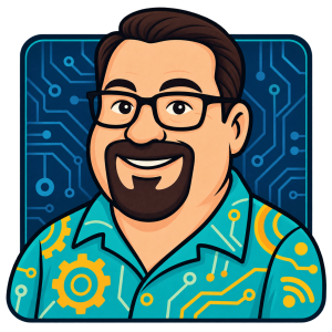 Caricature of Chris Mospaw